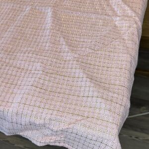 California Hand Prints Pink and Gold Textured Fabric Tablecloth 58x52